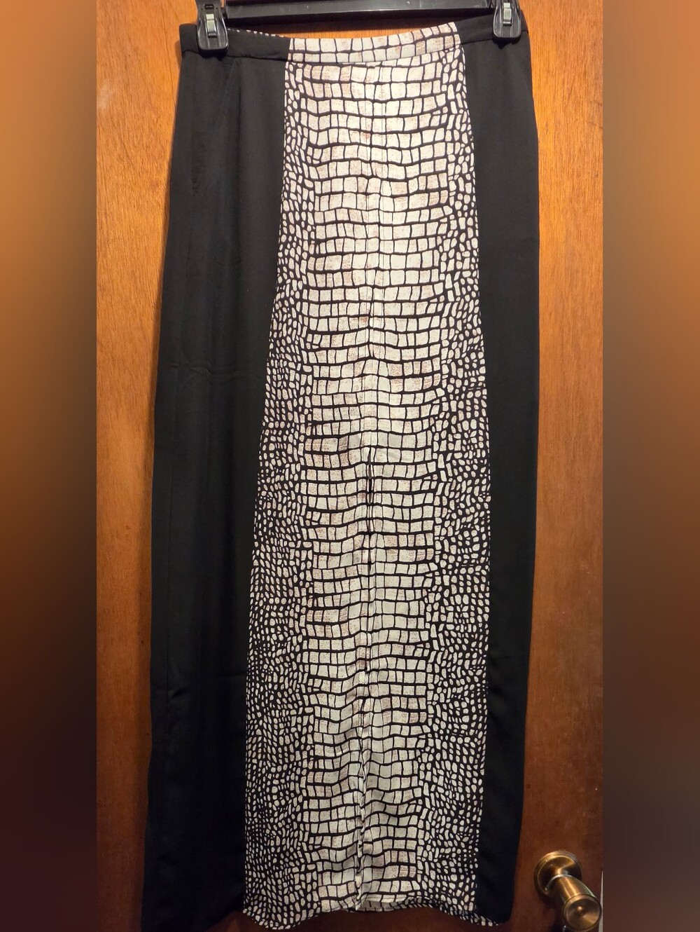 Carmen Silky Layered Maxi Reptile Print Luxury Skirt Sz4 - Picture 2 of 9